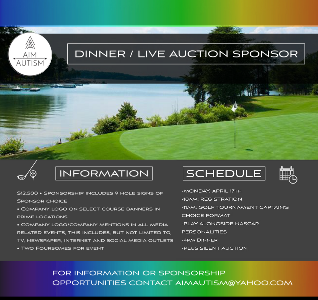 Dinner Sponsor Aim Autism Golf Tournament